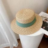  Mũ nón cói đi biển rộng vành tròn đẹp cho nữ vintage sợi tự nhiên cao cấp AGANA 