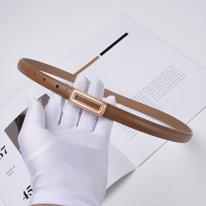  Thắt lưng nữ da bò thật AGANA dây nịt da thật đai váy da thật Hàn Quốc cao cấp phong cách hiện đại - DNT016 