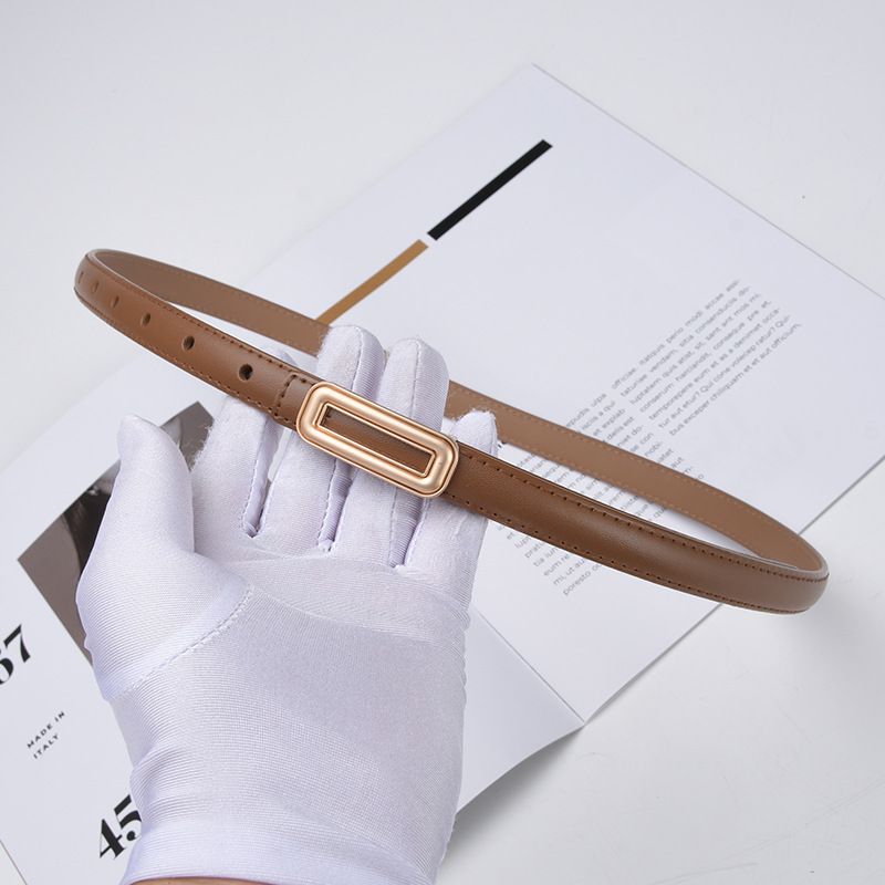  Thắt lưng nữ da bò thật AGANA dây nịt da thật đai váy da thật Hàn Quốc cao cấp phong cách hiện đại - DNT016 