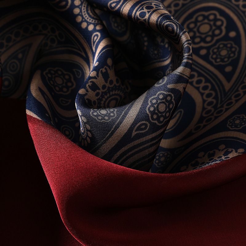  Khăn quàng cổ size vuông 70cm lụa mỏng nhẹ thích hợp cho mùa hè mùa xuân mùa thu chống nắng họa tiết tế bào tương phản màu xám AGANA- KL411 