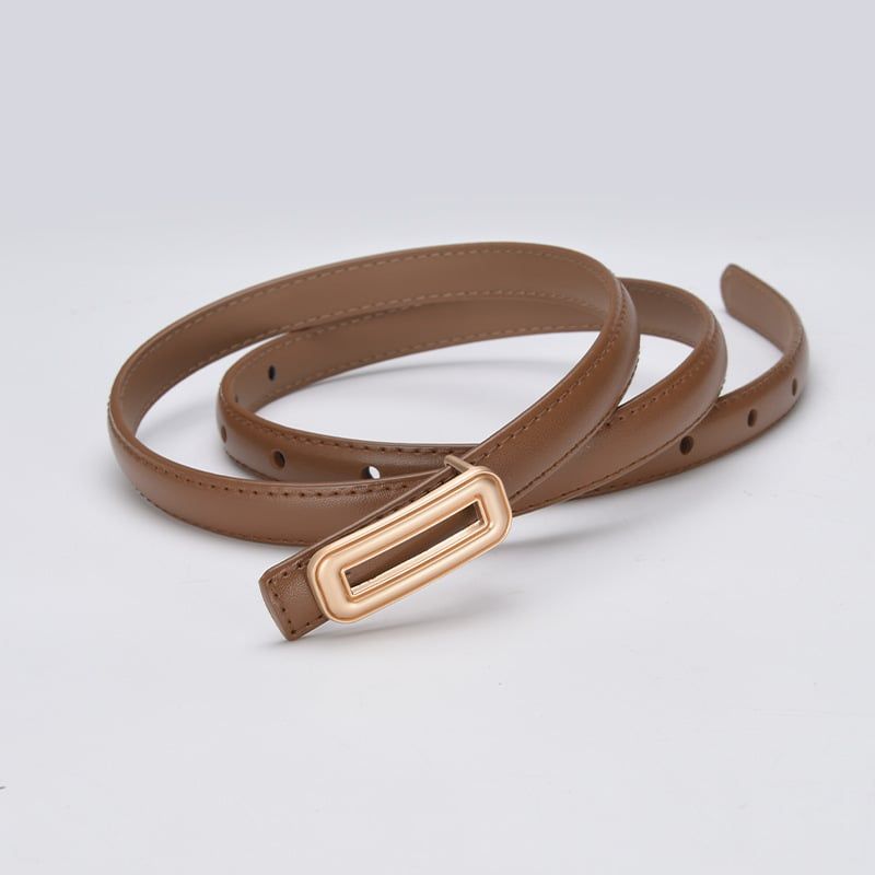  Thắt lưng nữ da bò thật AGANA dây nịt da thật đai váy da thật Hàn Quốc cao cấp phong cách hiện đại - DNT016 