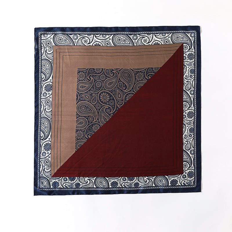  Khăn quàng cổ size vuông 70cm lụa mỏng nhẹ thích hợp cho mùa hè mùa xuân mùa thu chống nắng họa tiết tế bào tương phản màu xám AGANA- KL411 