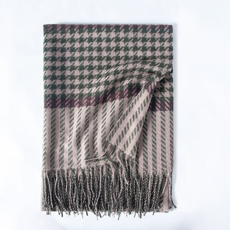  Khăn quàng choàng cổ len Cashmere AGANA giữ ấm cao cấp phong cách châu Âu Mỹ sang trọng 