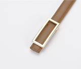  Thắt lưng nữ da bò thật AGANA dây nịt da thật đai váy da thật Hàn Quốc cao cấp phong cách hiện đại - DNT014 