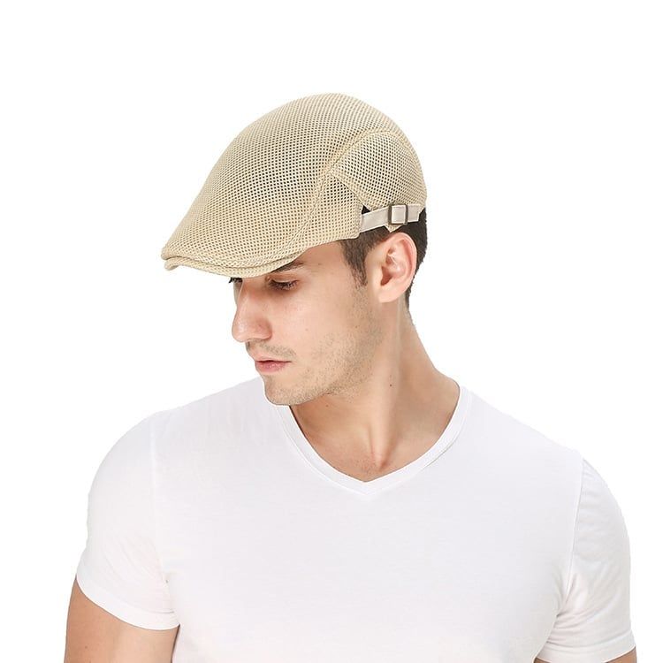  Mũ nón beret nam cao cấp AGANA mũ nồi nam phong cách Newboy cổ điển pha lẫn hiện đại - Màu Be - MBRN001 