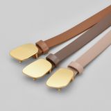  Thắt lưng nữ da bò thật AGANA dây nịt da thật đai váy da thật Hàn Quốc cao cấp phong cách hiện đại - DNT015 