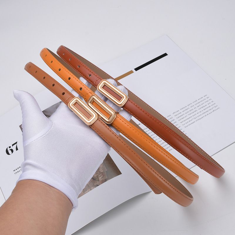  Thắt lưng nữ da bò thật AGANA dây nịt da thật đai váy da thật Hàn Quốc cao cấp phong cách hiện đại - DNT016 