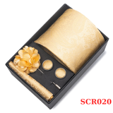  Set cà vạt nam 4 món cao cấp làm quà tặng, caravat đẹp sang trọng - SCR020 