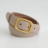  Thắt lưng nữ da bò thật AGANA dây nịt da thật đai váy da thật Hàn Quốc cao cấp phong cách hiện đại - DNT002 