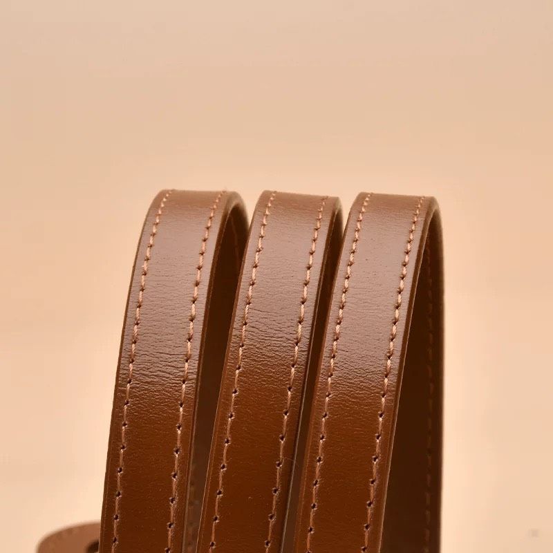  Thắt lưng nữ da bò thật AGANA dây nịt da thật đai váy da thật Hàn Quốc cao cấp phong cách hiện đại - DNT023 