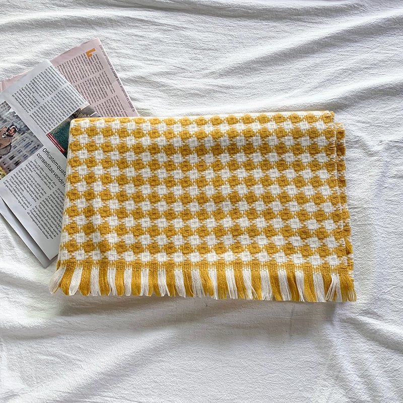  Khăn quàng choàng cổ len Cashmere AGANA giữ ấm cao cấp phong cách châu Âu Mỹ sang trọng 