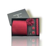  Set cà vạt nam 4 món cao cấp làm quà tặng, caravat đẹp sang trọng - SCR018 