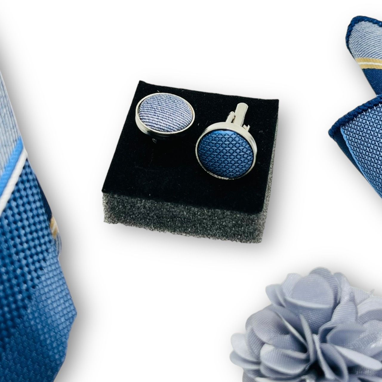  Set cà vạt nam 4 món cao cấp làm quà tặng, caravat đẹp sang trọng - SCR033 