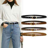  Thắt lưng nữ da bò thật AGANA dây nịt da thật đai váy da thật Hàn Quốc cao cấp phong cách hiện đại - DNT001 