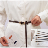  Thắt lưng nữ da bò thật AGANA dây nịt da thật đai váy da thật Hàn Quốc cao cấp phong cách hiện đại - DNT018 