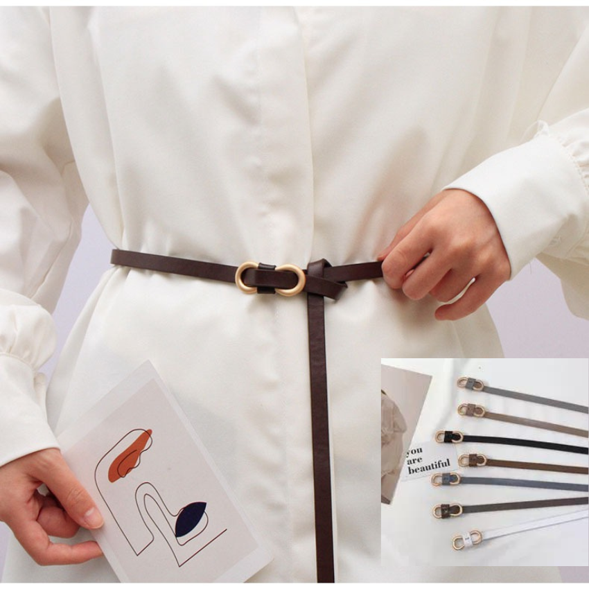  Thắt lưng nữ da bò thật AGANA dây nịt da thật đai váy da thật Hàn Quốc cao cấp phong cách hiện đại - DNT018 