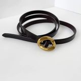  Thắt lưng nữ da bò thật AGANA dây nịt da thật đai váy da thật Hàn Quốc cao cấp phong cách hiện đại - DNT003 