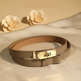  Thắt lưng nữ da bò thật AGANA dây nịt da thật đai váy da thật Hàn Quốc cao cấp phong cách hiện đại - DNT010 