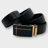  Quà tặng 20/11 cho đối tác nam, sếp nam, đồng nghiệp nam, người yêu nam ,bạn bè, anh trai hoặc người thân quà tặng Thắt lưng nam da bò thật khóa tự động hợp kim chống rỉ AGANA dây nịt nam cao cấp khóa lỗ kim da bò bền bỉ thời trang - Màu Đen - DNN013 