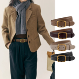  Thắt lưng nữ da bò thật AGANA dây nịt da thật đai váy da thật Hàn Quốc cao cấp phong cách hiện đại - DNT002 