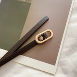  Thắt lưng nữ da bò thật AGANA dây nịt da thật đai váy da thật Hàn Quốc cao cấp phong cách hiện đại - DNT012 