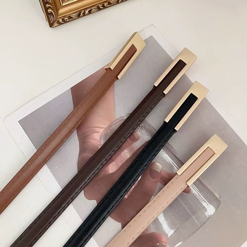  Thắt lưng nữ da bò thật AGANA dây nịt da thật đai váy da thật Hàn Quốc cao cấp phong cách hiện đại - DNT025 