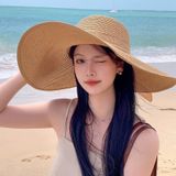  Quà tặng 20/11 cho sếp nữ, vợ, cô giáo, giáo viên nữ, mẹ và bạn gái, người yêu nữ quà tặng Mũ nón cói đi biển rộng vành tròn đẹp cho nữ AGANA - NC518 