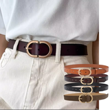  Thắt lưng nữ da bò thật AGANA dây nịt da thật đai váy da thật Hàn Quốc cao cấp phong cách hiện đại - DNT021 