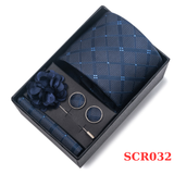  Set cà vạt nam 4 món cao cấp làm quà tặng, caravat đẹp sang trọng - SCR032 