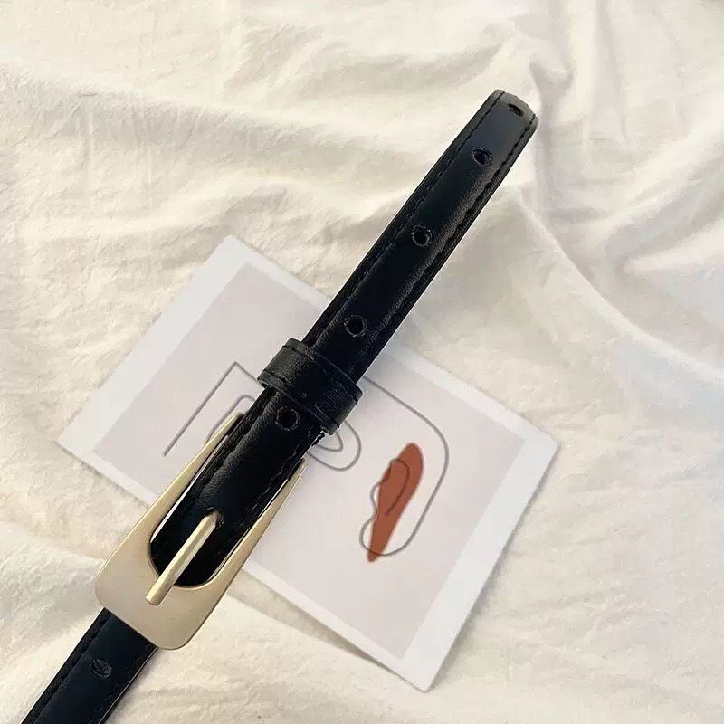  Thắt lưng nữ da bò thật AGANA dây nịt da thật đai váy da thật Hàn Quốc cao cấp phong cách hiện đại - DNT008 