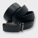  Thắt lưng nam da bò thật khóa tự động hợp kim chống rỉ AGANA dây nịt nam cao cấp khóa lỗ kim da bò bền bỉ thời trang - Màu Đen - DNN026 