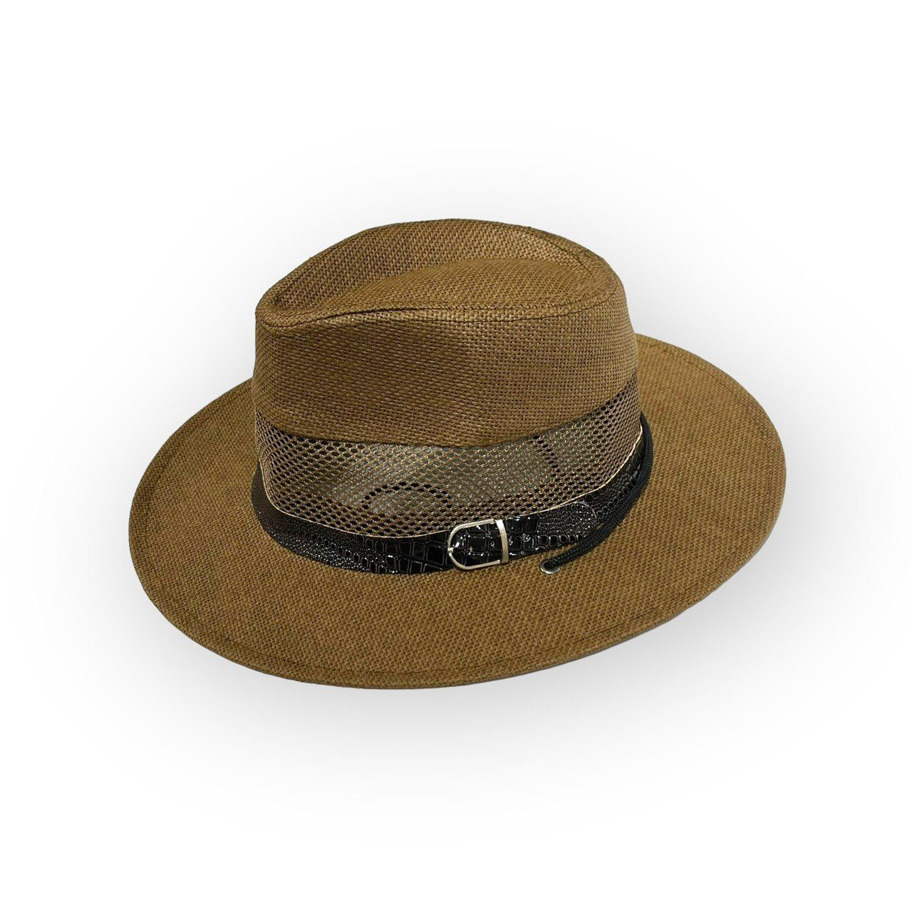  Quà tặng 20/11 cho đối tác nam, sếp nam, đồng nghiệp nam, người yêu nam ,bạn bè, anh trai hoặc người thân quà tặng Mũ nón phớt Fedora cói lưới thắt da dành cho nam cao cấp AGANA nón cao bồi phong cách cổ điển pha lẫn hiện đại - Màu Nâu Đậm - MFDN007 