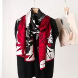  Quà tặng 20/10 cho sếp nữ, vợ, cô giáo, giáo viên nữ, mẹ và bạn gái, người yêu nữ quà tặng Khăn quàngchoàng cổ lụa cao cấp cho nữ văn phòng sở đẹp màu đỏ hoa hồng AGANA - KS184 