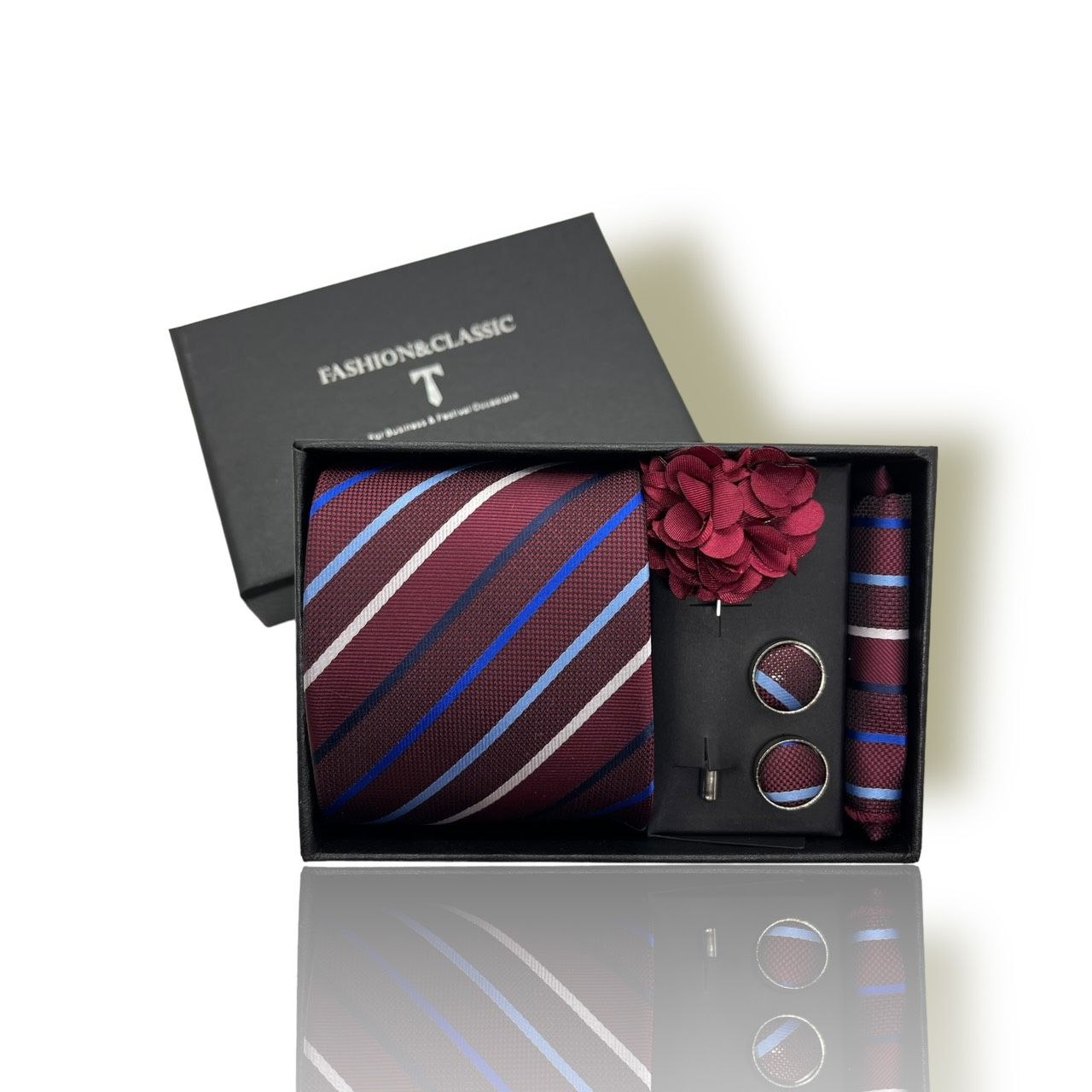  Quà tặng 20/10 cho đối tác nam, sếp nam, đồng nghiệp nam, người yêu nam ,bạn bè, anh trai hoặc người thân quà tặng Set cà vạt nam 4 món cao cấp làm quà tặng, caravat đẹp sang trọng - SCR025 