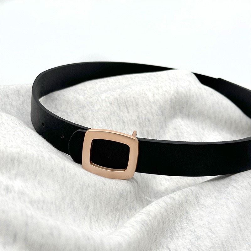  Thắt lưng nữ da bò thật AGANA dây nịt da thật đai váy da thật Hàn Quốc cao cấp phong cách hiện đại - DNT005 