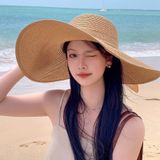  Quà tặng 20/11 cho sếp nữ, vợ, cô giáo, giáo viên nữ, mẹ và bạn gái, người yêu nữ quà tặng Mũ nón cói đi biển rộng vành tròn đẹp cho nữ AGANA - NC518 