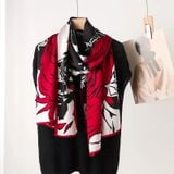  Quà tặng 20/11 cho sếp nữ, vợ, cô giáo, giáo viên nữ, mẹ và bạn gái, người yêu nữ quà tặng Khăn quàngchoàng cổ lụa cao cấp cho nữ văn phòng sở đẹp màu đỏ hoa hồng AGANA - KS184 