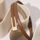  Thắt lưng nữ da bò thật AGANA dây nịt da thật đai váy da thật Hàn Quốc cao cấp phong cách hiện đại - DNT025 