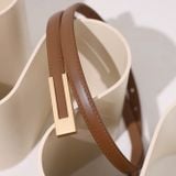  Thắt lưng nữ da bò thật AGANA dây nịt da thật đai váy da thật Hàn Quốc cao cấp phong cách hiện đại - DNT007 