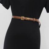  Thắt lưng nữ da bò thật AGANA dây nịt da thật đai váy da thật Hàn Quốc cao cấp phong cách hiện đại - DNT013 