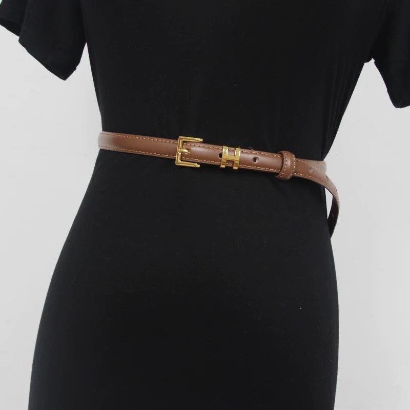  Thắt lưng nữ da bò thật AGANA dây nịt da thật đai váy da thật Hàn Quốc cao cấp phong cách hiện đại - DNT013 