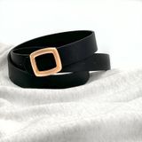  Thắt lưng nữ da bò thật AGANA dây nịt da thật đai váy da thật Hàn Quốc cao cấp phong cách hiện đại - DNT005 