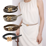  Thắt lưng nữ da bò thật AGANA dây nịt da thật đai váy da thật Hàn Quốc cao cấp phong cách hiện đại - DNT004 