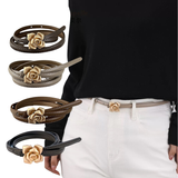  Thắt lưng nữ da bò thật AGANA dây nịt da thật đai váy da thật Hàn Quốc cao cấp phong cách hiện đại - DNT004 