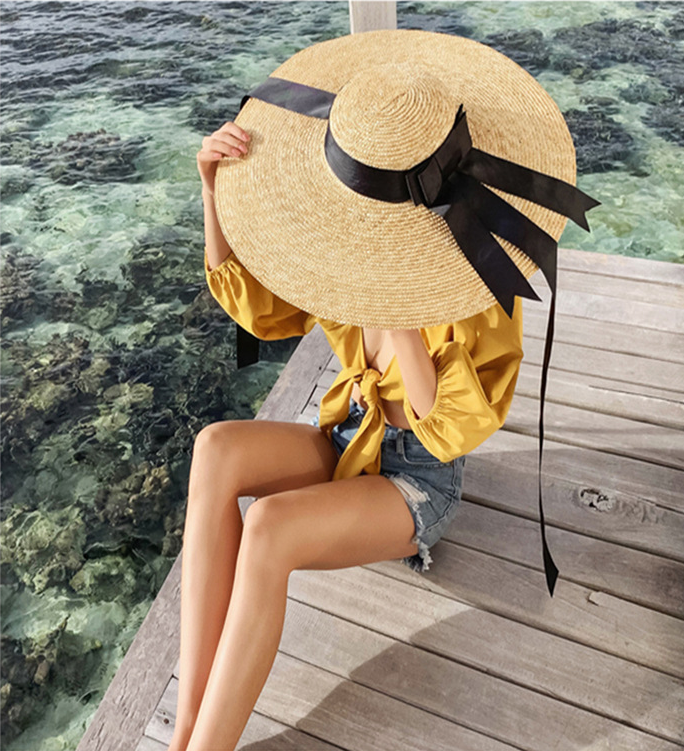  Quà tặng 20/11 cho sếp nữ, vợ, cô giáo, giáo viên nữ, mẹ và bạn gái, người yêu nữ quà tặng Mũ nón cói đi biển rộng vành tròn đẹp cho nữ AGANA - NC520 