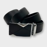  Thắt lưng nam da bò thật khóa tự động hợp kim chống rỉ AGANA dây nịt nam cao cấp khóa lỗ kim da bò bền bỉ thời trang - Màu Đen - DNN014 