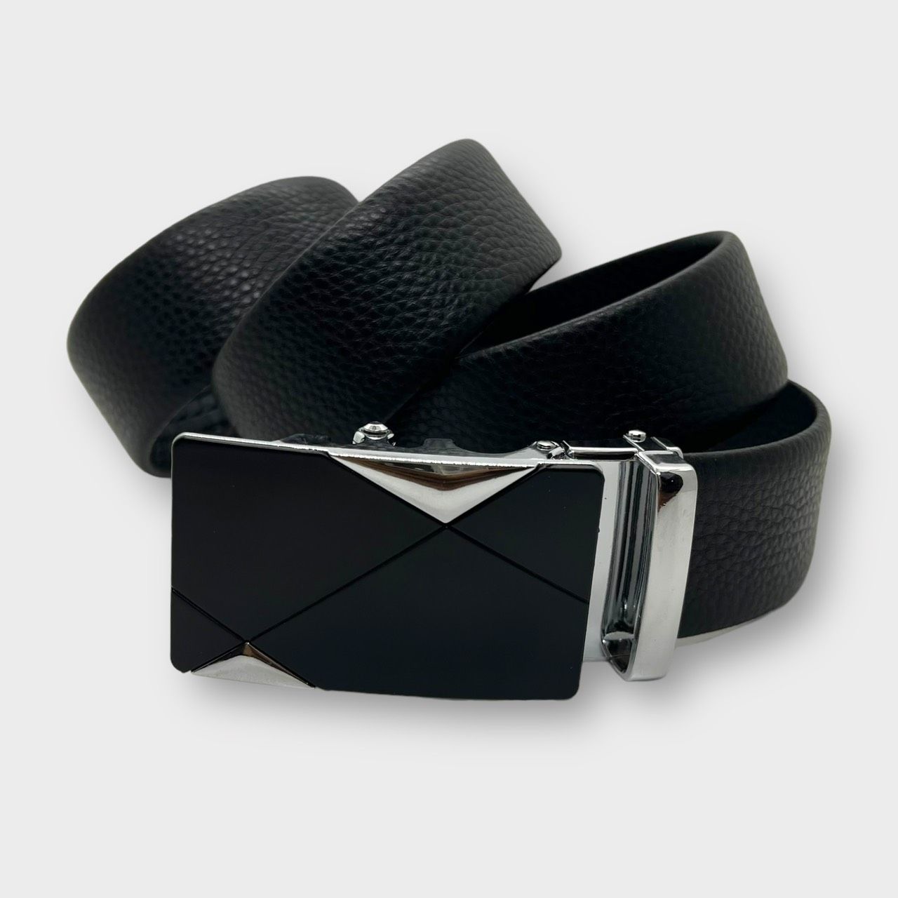  Thắt lưng nam da bò thật khóa tự động hợp kim chống rỉ AGANA dây nịt nam cao cấp khóa lỗ kim da bò bền bỉ thời trang - Màu Đen - DNN014 