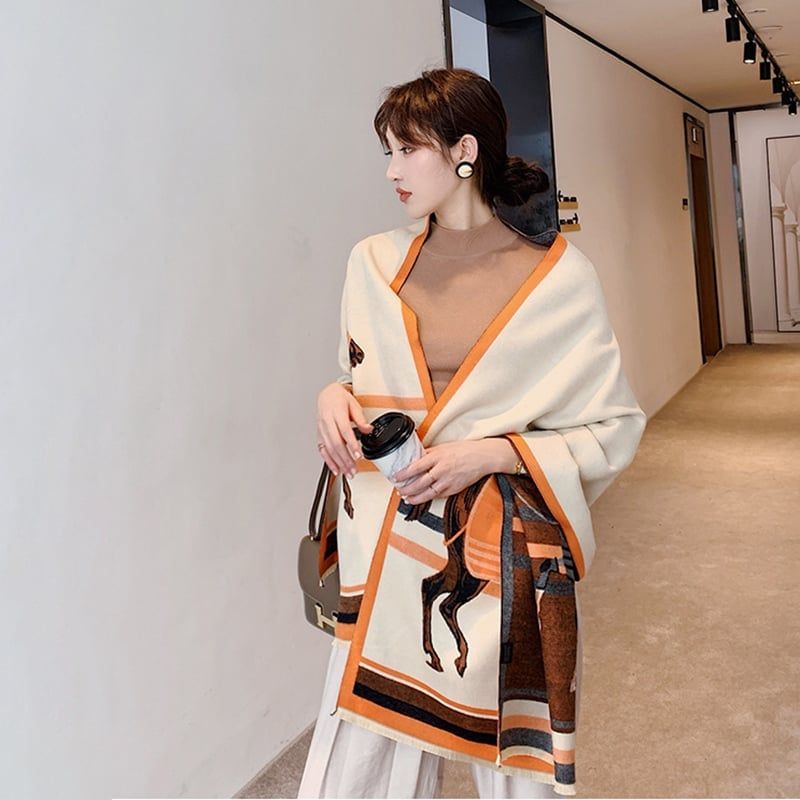  Khăn quàng choàng cổ len Cashmere cho nữ giữ ấm cao cấp phong cách Hàn Quốc đẹp sang trọng AGANA - KC469 
