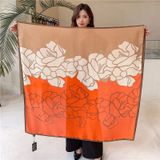  Quà tặng 20/10 cho sếp nữ, vợ, cô giáo, giáo viên nữ, mẹ và bạn gái, người yêu nữ quà tặng Khăn quàngchoàng cổ lụa cao cấp cho nữ văn phòng sở đẹp màu cam AGANA - KS181 