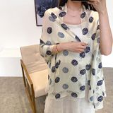  Quà tặng 20/10 cho sếp nữ, vợ, cô giáo, giáo viên nữ, mẹ và bạn gái, người yêu nữ quà tặng Khăn quàngchoàng cổ lụa cao cấp cho nữ văn phòng sở đẹp màu trắng AGANA - KS174 